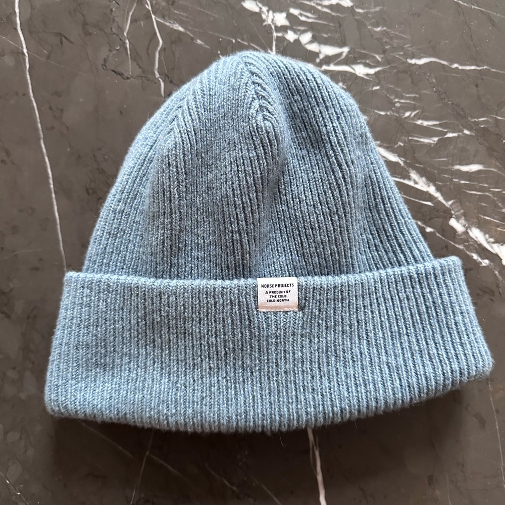 Norse Projects Light Blue Kids Beanie